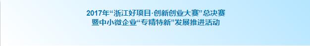 公司受邀参加2017年“浙江好项目·创新创业大赛”总决赛暨中小微企业“专精特新”发展推进活动